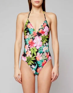 Sundek COSTUME INTERO SCOLLATO DIETRO CON STAMPA FLOREALE