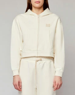 Sundek FELPA FULL ZIP CON CAPPUCCIO E LOGO STAMPATO