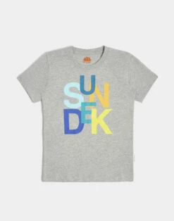 Sundek T-SHIRT GIROCOLLO CON LOGO MULTICOLOR
