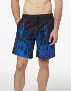 Sundek COSTUME DA BAGNO LUNGO A VITA ELASTICATA STAMPA ACID FLAME