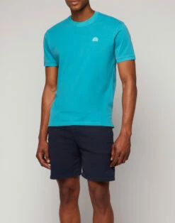 Sundek T-SHIRT NEW DEY GIROCOLLO TINTO CAPO CON LOGO