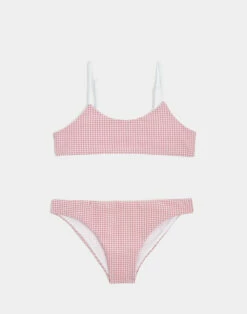 Sundek TOP BRALETTE E SLIP FISSO MINI VICHY