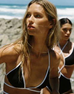 Sundek TOP A TRIANGOLO CON LACCI