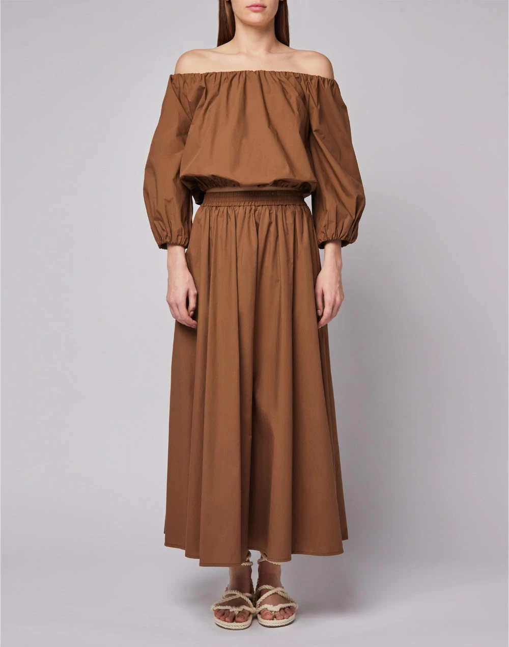 Sundek BLUSA IN COTONE POPELINE E SCOLLO A BARCA