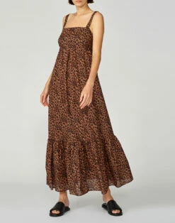 Sundek ABITO IN COTONE MUSLIN CON STAMPA LEOPARDATA