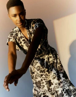 Sundek ABITO LUNGO IN POPELINE DI COTONE CON STAMPA ZAGABRA