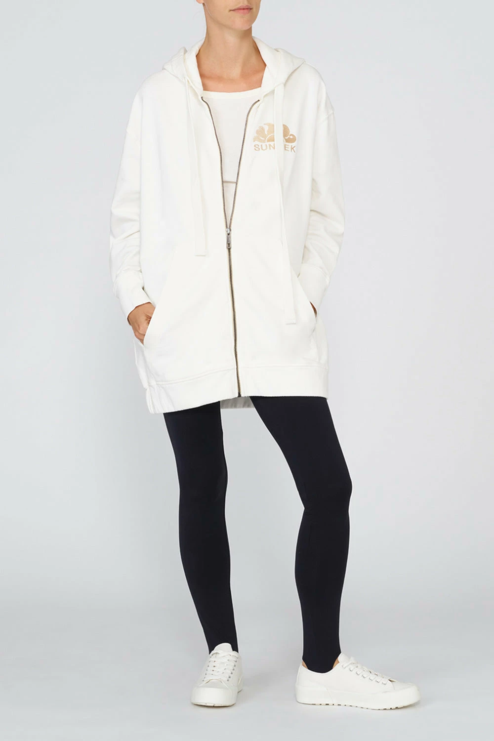 Sundek FELPA FULL ZIP CON CAPPUCCIO E STAMPA DEL LOGO - immagine 4