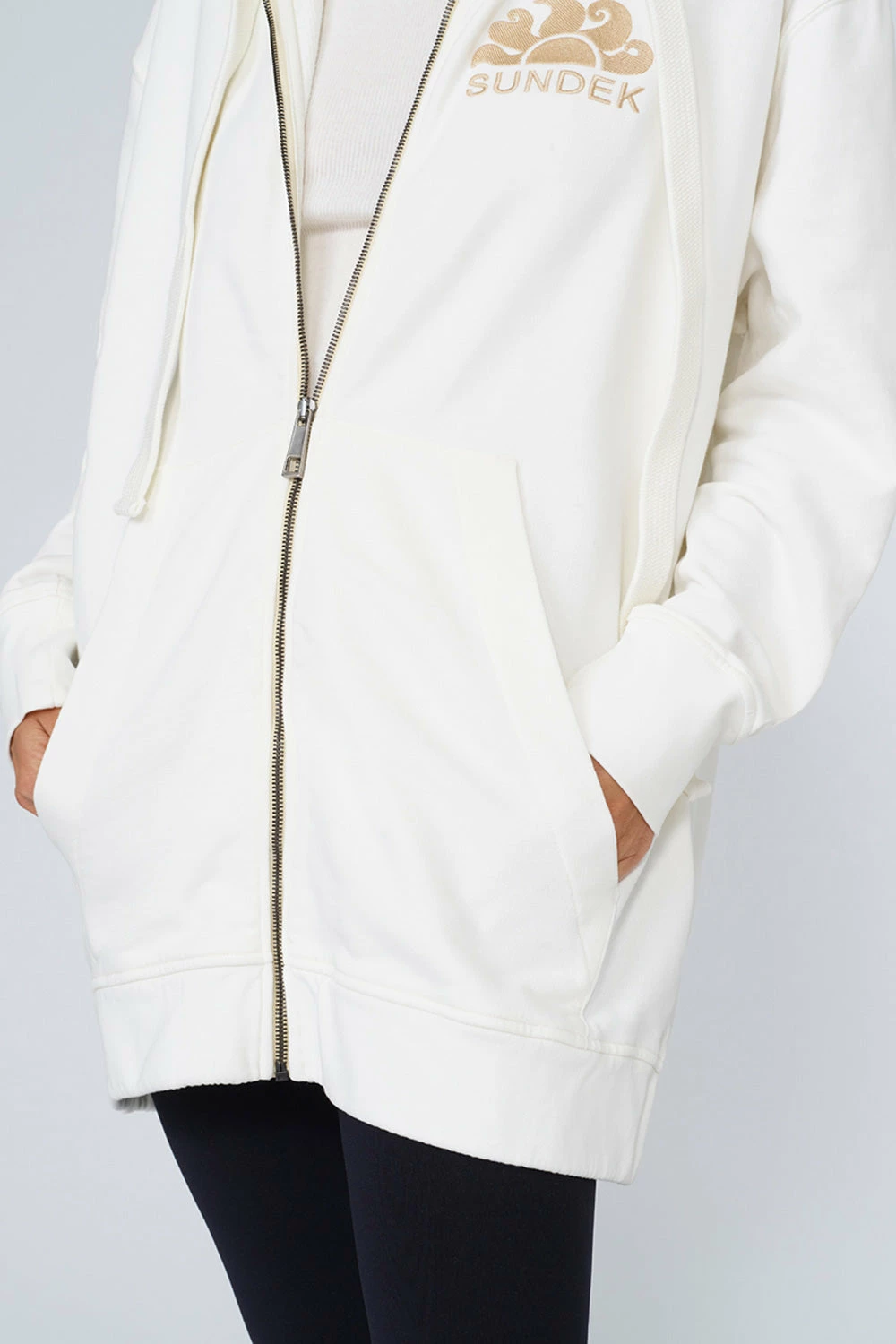 Sundek FELPA FULL ZIP CON CAPPUCCIO E STAMPA DEL LOGO - immagine 5