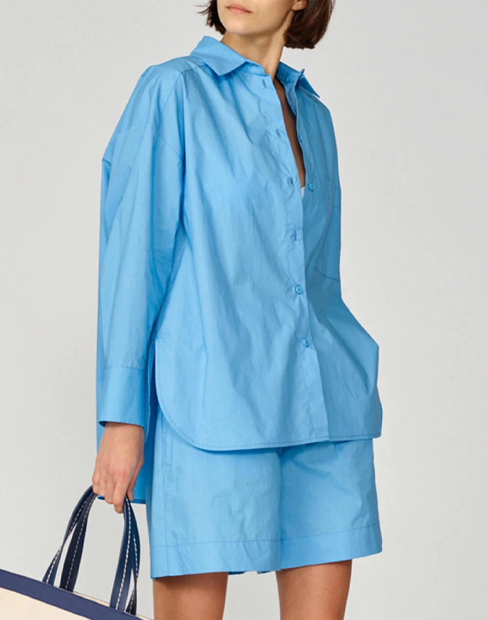 Sundek CAMICIA OVER IN POPELINE DI COTONE