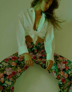 Sundek PANTALONI IN COTONE CON STAMPA FLOREALE